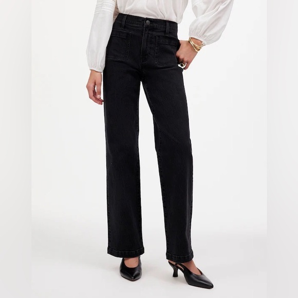 NWOT MADEWELL The Emmett Wide-Leg Full Length Jean: Patch Pocket Edition 32 P - Picture 1 of 8
